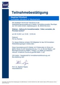 2021-10-26_Zertifikat_Webinar_Haftung_Immobilienmakler_Siegfried_Windisch
